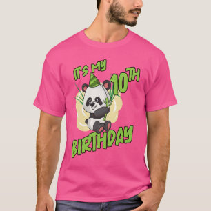 Camiseta É O Meu 10 Aniversário Panda
