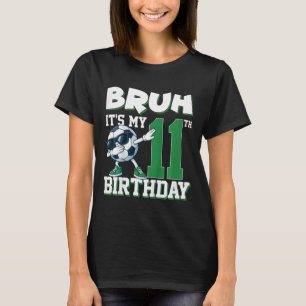 Camiseta É o meu 11º aniversário, menino, futebol, futebol
