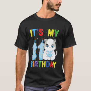 Camiseta É o meu 11º aniversário Menino Gato Ragdoll de 11