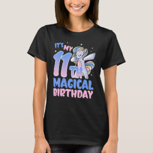 Camiseta É o meu 11 mágico Aniversário Arco-Íris-Arco-Íris