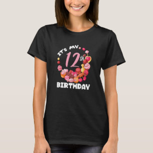Camiseta É o meu 12 Aniversário Candy Candyland Aniversário