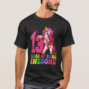 Camiseta É o meu 13 de Aniversário do Unicórnio Engraçado 1