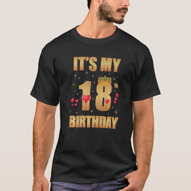 Camiseta É o meu 18º aniversário, 18 anos, 18º aniversário  (Frente)