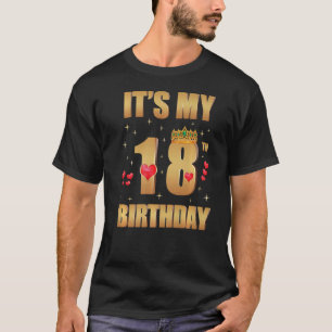 Camiseta É o meu 18º aniversário, 18 anos, 18º aniversário