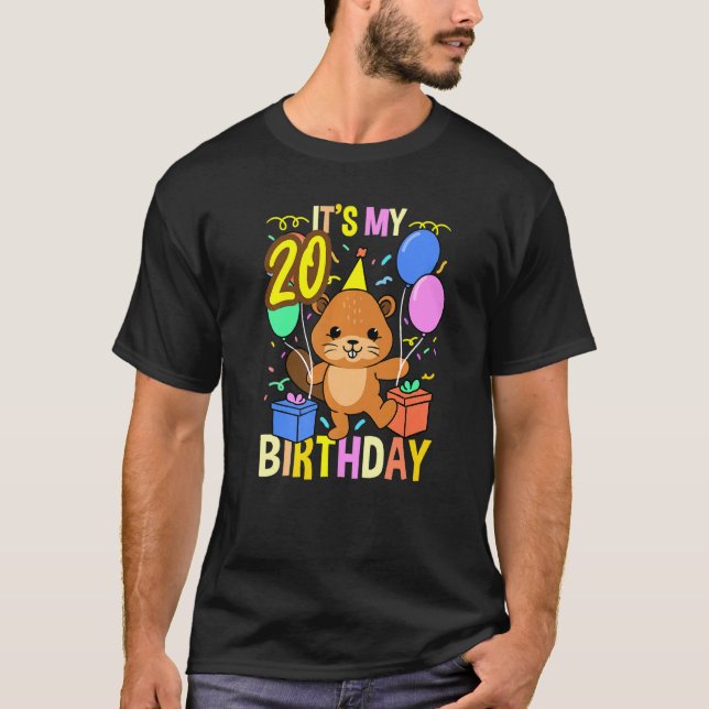 Camiseta É O Meu 20 Birthday Beaver (Frente)