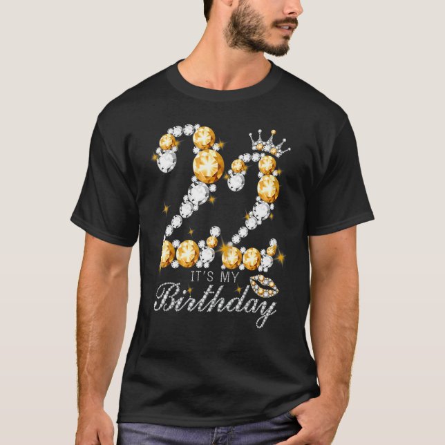 Camiseta É o meu 22º aniversário Rainha 22 anos Calçados (Frente)