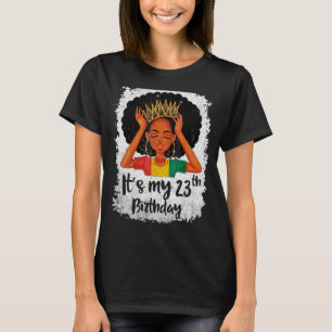 Camiseta É o meu 23º Aniversário, 23 anos Melanina Negra