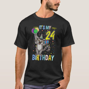 Camiseta É o meu 24º aniversário Lemur