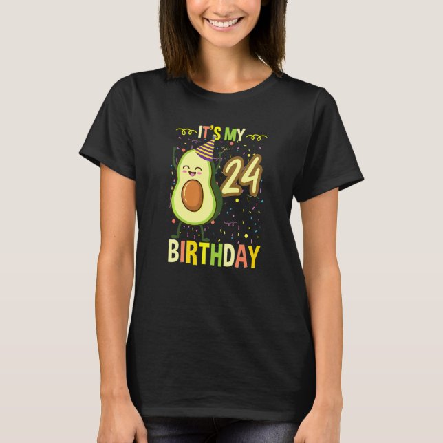 Camiseta É o meu 24.º Avocado (Frente)