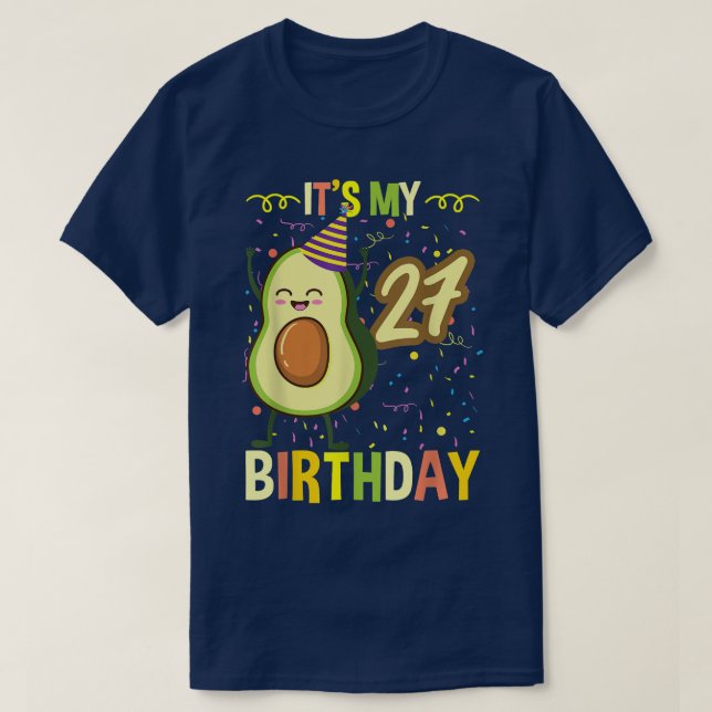 Camiseta É o meu 27º Avocado (Frente do Design)