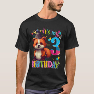Camiseta É O Meu 3º Panda Vermelha