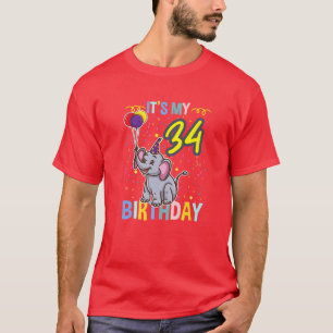 Camiseta É O Meu 34º Amante de os animais De Elefante De An