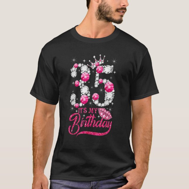 Camiseta É o meu 35º aniversário Rainha 35 anos Calçados (Frente)