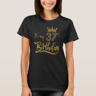 Camiseta É o meu 37º aniversário, mulheres bonitas, 37 anos