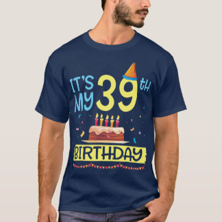 Camiseta É o meu 39º aniversário Feliz 39 anos de Mamãe Fil