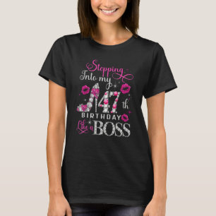 Camiseta É o meu 47.º aniversário, Diamante Rosa, 47 anos