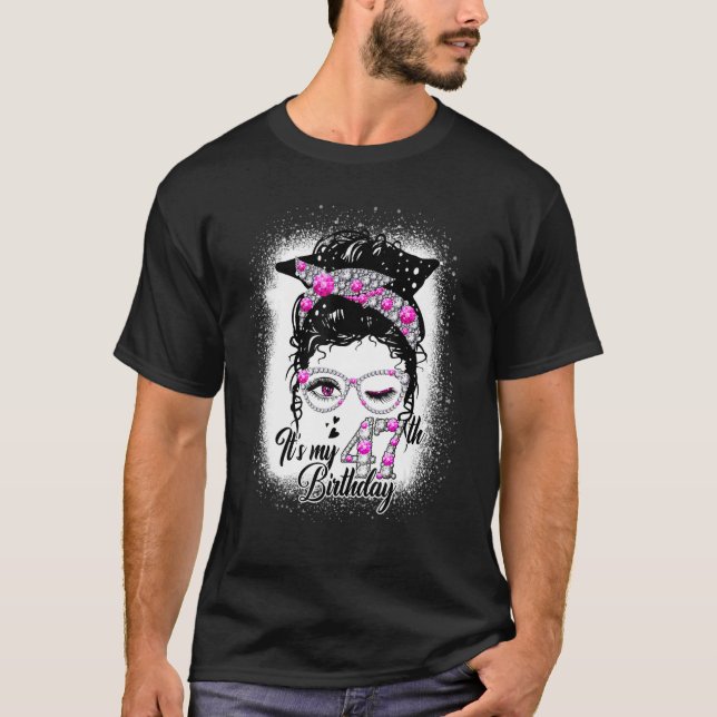 Camiseta É o meu 47.º aniversário Rainha 47 anos Diamante H (Frente)