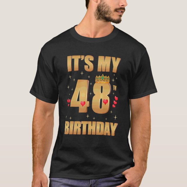 Camiseta É o meu 48º aniversário, 48 anos, 48º aniversário  (Frente)