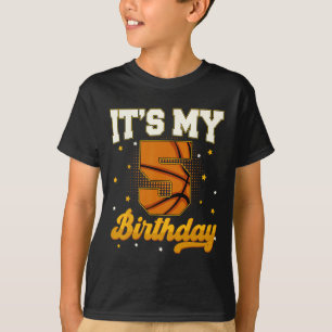 Camiseta É o meu 5º aniversário Sketll Boy 5 anos presentes
