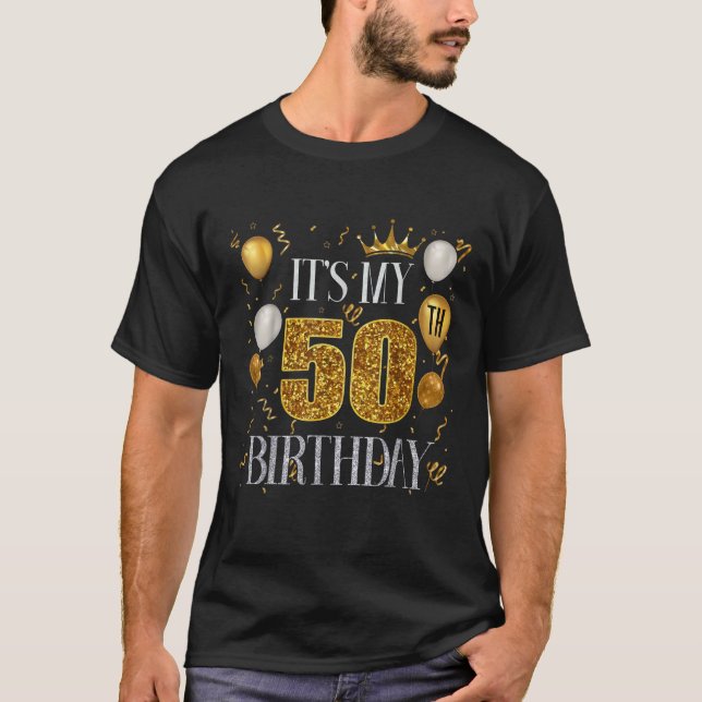 Camiseta É o meu 50º aniversário Feliz aniversário de 1973  (Frente)