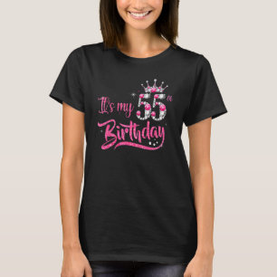 Camiseta É o meu 55º aniversário, Diamante Rosa, 55 anos,