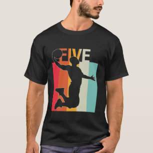 Camiseta É o meu 5 de Aniversário, jogador de basquetebol,