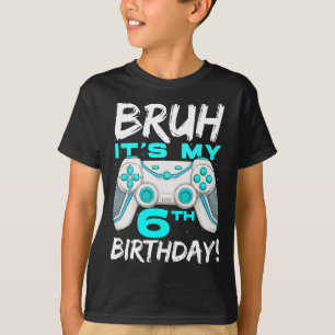 Camiseta É o meu 6º aniversário 6 anos de idade Jogos Anive