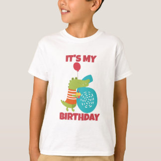 Camiseta É o meu 6 Birthday Engraçado Design