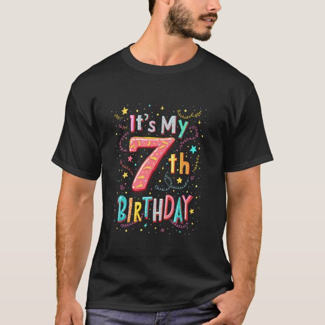 Camiseta É o meu 7º aniversário (Frente)