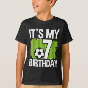 Camiseta É o meu 7º aniversário menino futebol Footbyll 7 a