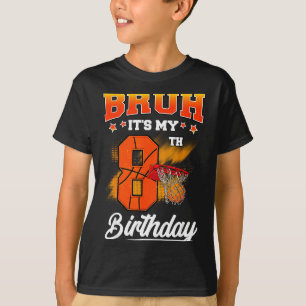 Camiseta É o meu 8º aniversário de basquete craque 8 anos 