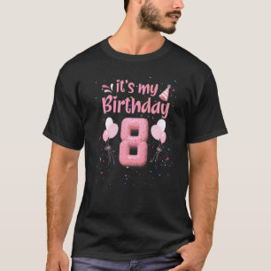 Camiseta É o meu 8.º aniversário, Doughnut Happy, 8 anos, G