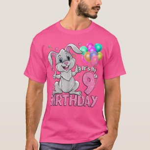 Camiseta É o meu 9º Aniversário Coelho 9º Aniversário 9º An