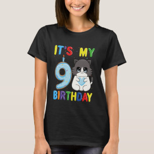 Camiseta É o Meu 9º Aniversário Menino Gato Ragdoll de 9 An