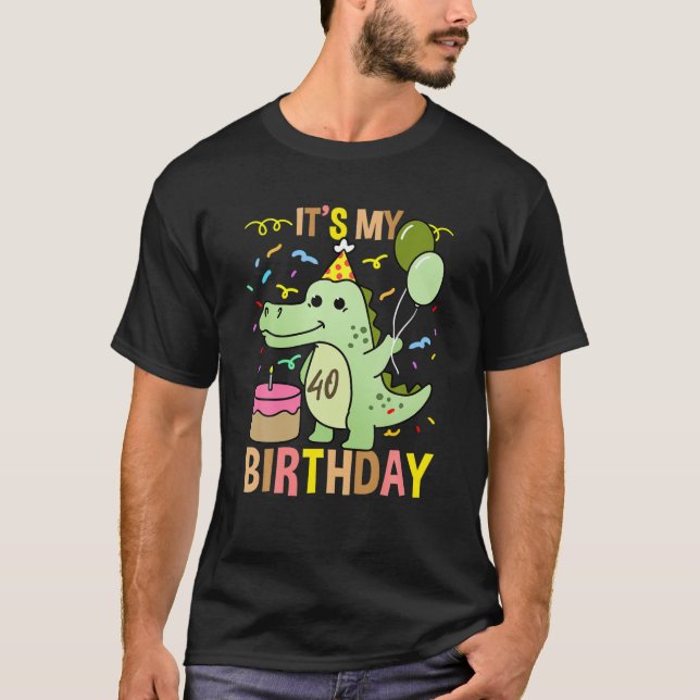 Camiseta É O Meu Alligador De Crocodilo aniversário de 40 a (Frente)