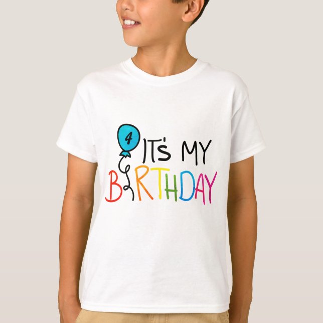 Camiseta É o meu aniversário (Frente)