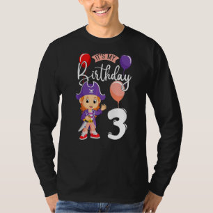 Camiseta É o meu aniversário 3 Partido Pirata, que foi cons