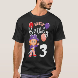 Camiseta É o meu aniversário 3 Partido Pirata, que foi cons