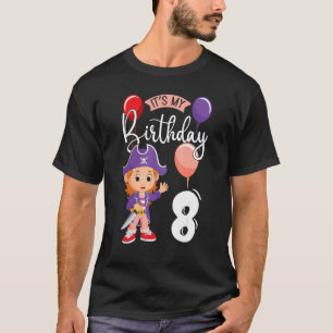 Camiseta É o meu aniversário 8 Partido Pirata, que foi cons