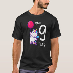 Camiseta É o meu aniversário, a menina dos 9 anos que eu go