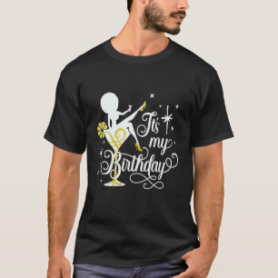Camiseta É o meu aniversário, afro garota de salto alto com