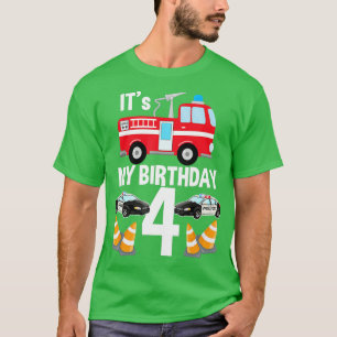 Camiseta É o meu Aniversário da Polícia de Bombeiros