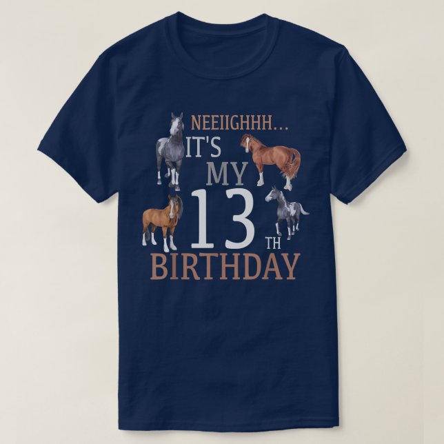 Camiseta É O Meu Aniversário De 13 (Frente do Design)
