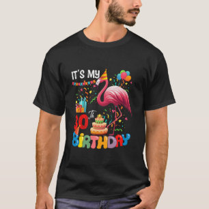 Camiseta É o meu aniversário de 30 anos Cute Flamingo Color