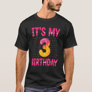 Camiseta É o meu aniversário de 3 anos Sprinkles Themed Kid
