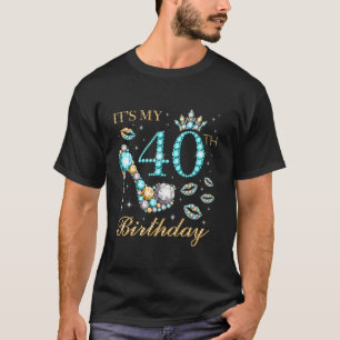 Camiseta É o meu aniversário de 40 anos de 40 anos aniversá