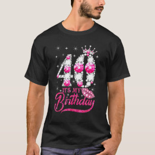Camiseta É o meu aniversário de 40 anos Rainha dos 40 anos