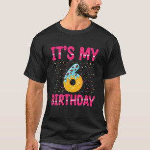 Camiseta É o meu aniversário de 6, Sprinkles Themed Kids Bi
