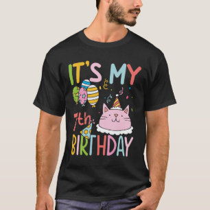 Camiseta É o meu aniversário de 7 - Cat
