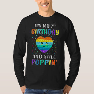 Camiseta É o meu aniversário de 7 e ainda é o garoto do cor